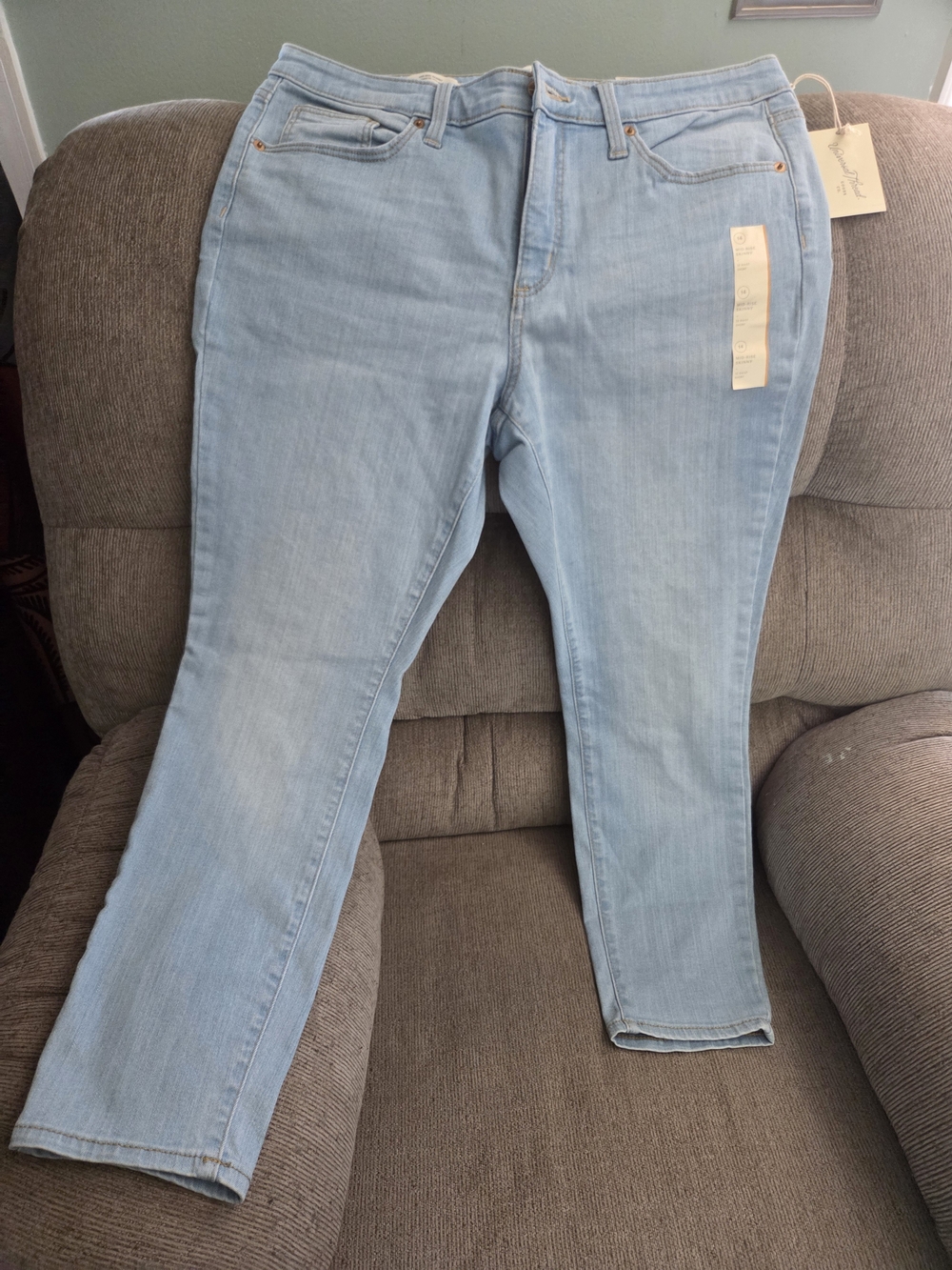 Light Blue Women's Jeans - Stretch Skinny - Picture 6 of 7